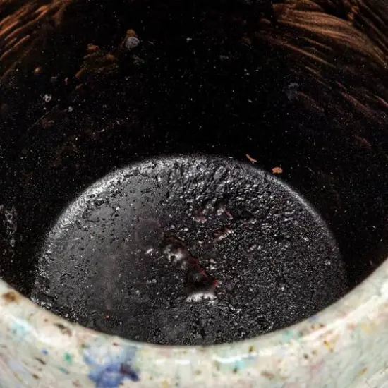 Hello Honey&reg; 5.25" Blue Crackle Glaze Terra Cotta Planter {8}