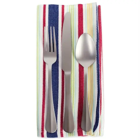 DII&reg; Basic Primary Saturated Stripe Cloth Dinner Napkins, 6ct. {3}