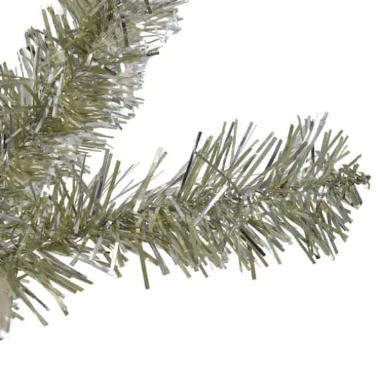 9ft. Champaign Gold & Silver Finish Christmas Tinsel Garland {4}