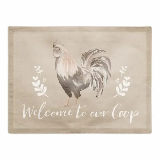 Welcome To Our Coop Cotton Twill Placemat {1}