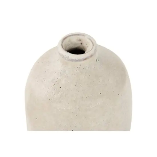 Hello Honey® Light Gray Terracotta Vases with Pitted Sand Finishes Set {7}