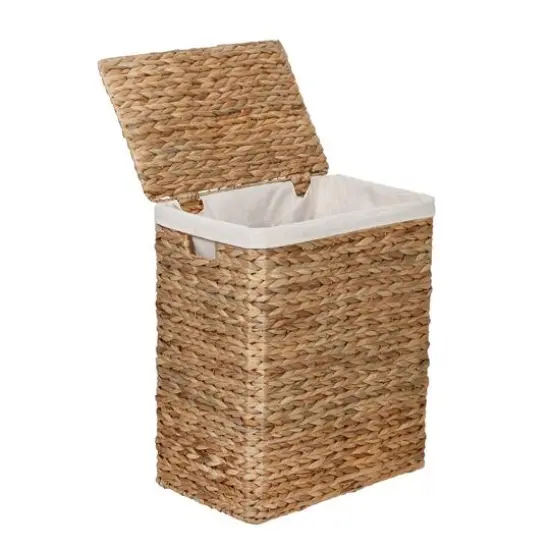 7-Piece Water Hyacinth Woven Bathroom Storage Basket Set {5}