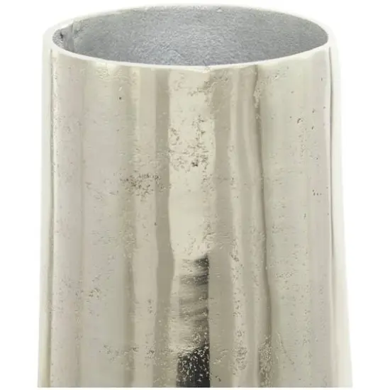 30.5" Aluminium Contemporary Vase Silver {4}