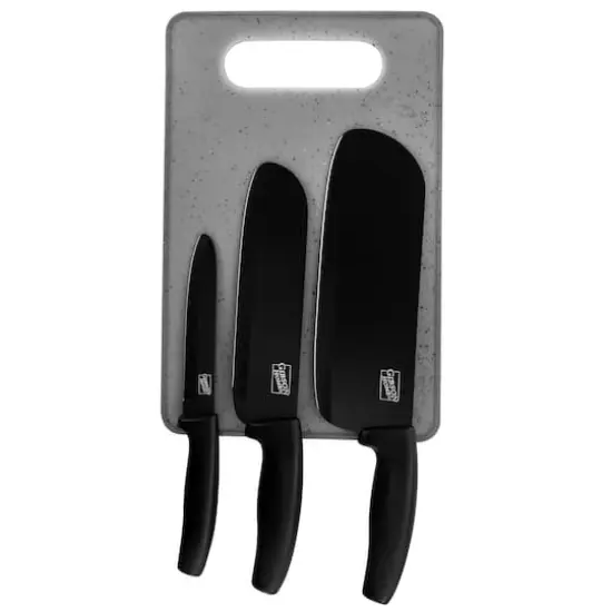 Gibson Home&reg; Edge Craft Nonstick Stainless Steel Cutlery Set with Cutting Board {4}