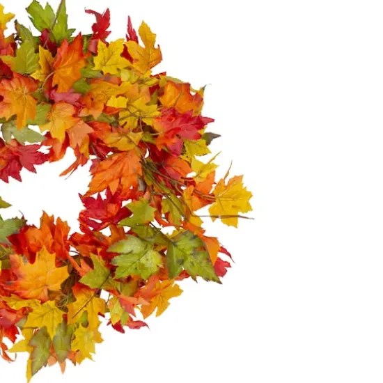22 Yellow & Orange Foliage Fall Harvest Wreath {5}