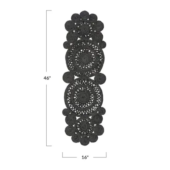 Hello Honey&reg; 46" Black Handwoven Jute Table Runner {1}