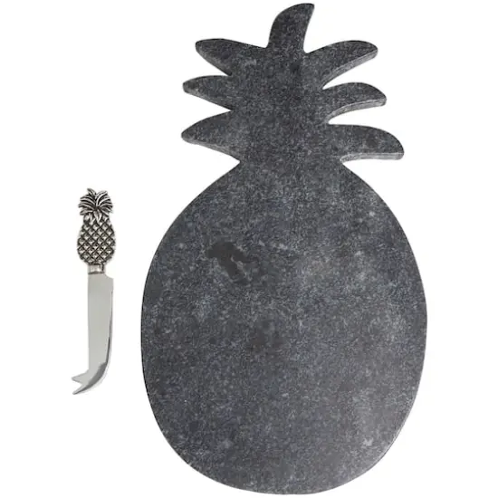 Black Marble Cutting Board & Cheese Knife Set {1}