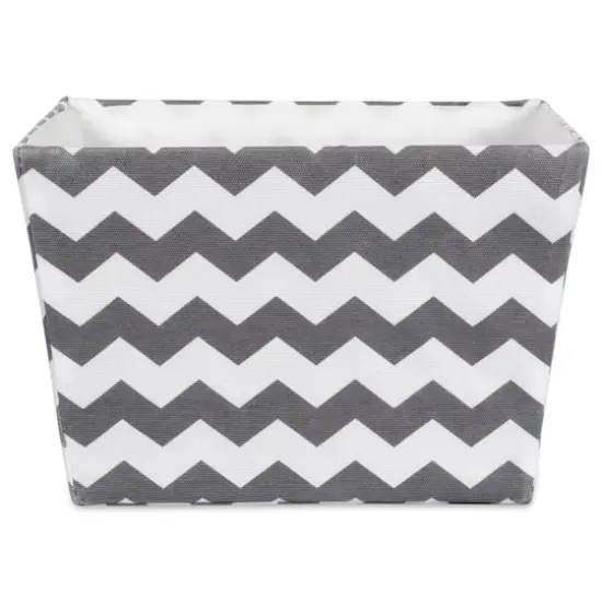 Polyester Chevron Trapezoid Bin Gray {6}