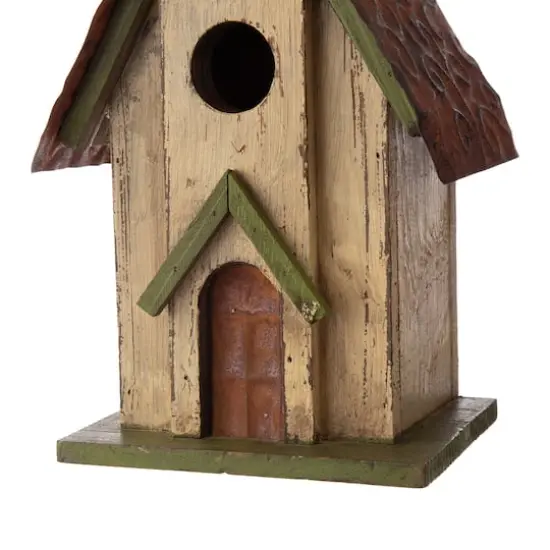 Glitzhome&reg; Distressed Wooden Church Birdhouse {7}
