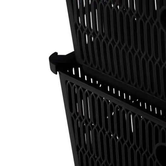 Simplify Slide 2 Stack It Shallow Tote Baskets, 2ct. Black {8}