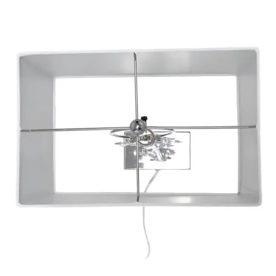 Lalia Home 26" Crystal Glitz and Chrome Table Lamp with White Shade {11}