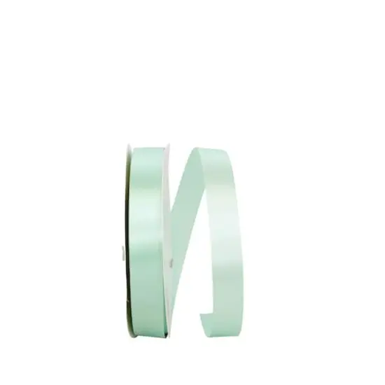 JAM Paper 7/8" x 100yd. Single Face Satin Allure Ribbon Aqua {1}