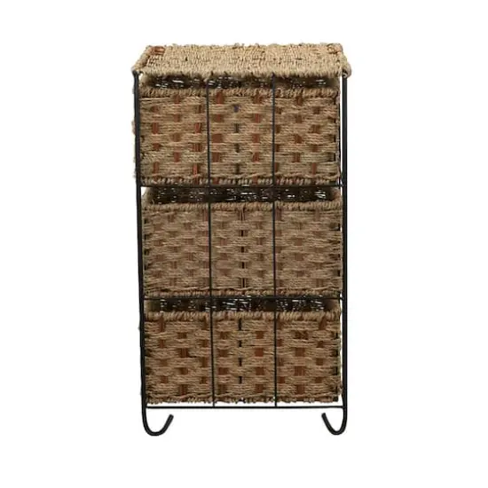 Household Essentials 3-Drawer Wicker Storage Unit {7}