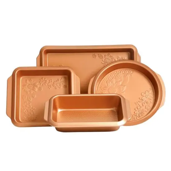 Gibson Home RichmoundCopper 4-Piece Nonstick Heavy Gauge Steel Bakeware Set {4}