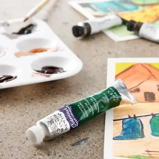 Winsor & Newton&reg; Cotman&reg; Watercolor, 8mL Hooker's Green Dark {3}