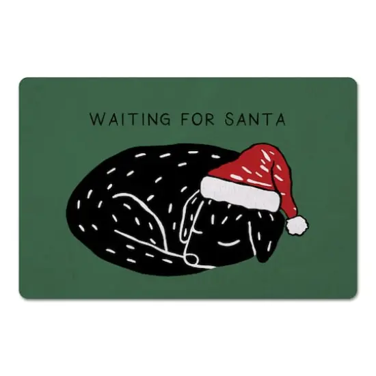 Waiting for Santa 18" x 27" Floor Mat {1}