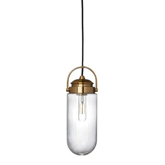 Hello Honey® Robert Stevenson Lighting Shiloh Metal & Glass Ceiling Light Brushed Brass {1}