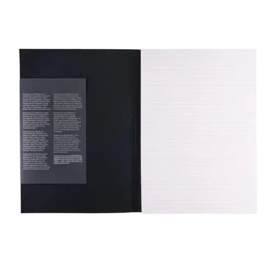 Fabriano&reg; EcoQua Plus A4 Lined Glue-Bound Notebook Black {7}