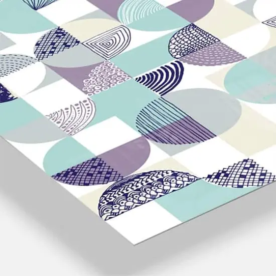 Designart Retro Geometric Design IV Oversized Mid-Century Modern Multipanel Wall Clock {4}