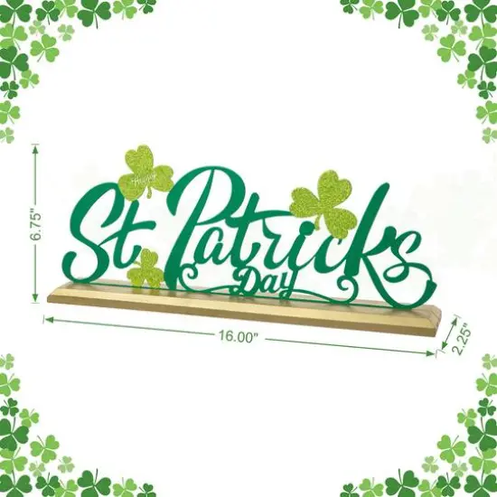 Glitzhome&reg; 16" St. Patrick's Metal Table D&eacute;cor {8}