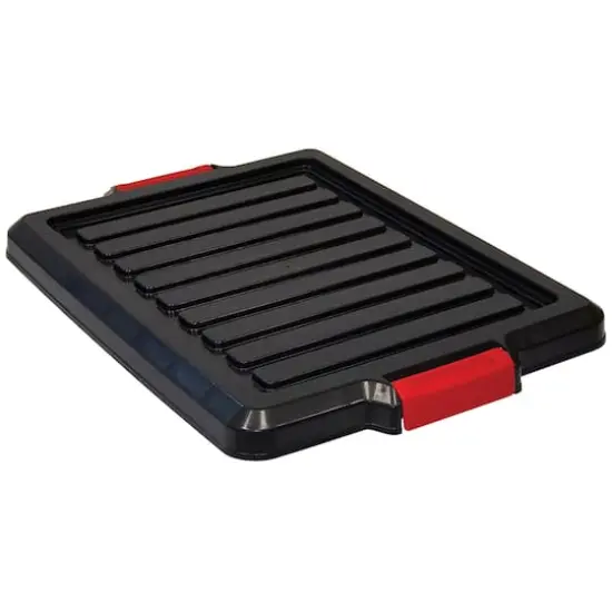 Quantum Storage Systems&reg; Black 21" x 15.875" x 1" Lid for Latch Container {1}