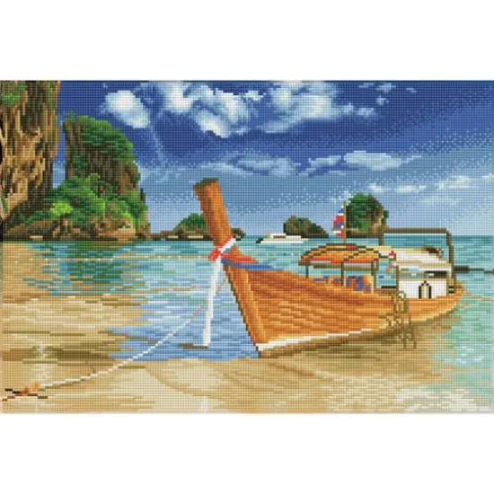 Diamond Dotz&reg; Intermediate Thai Escape Pre-Framed Diamond Painting Kit {1}