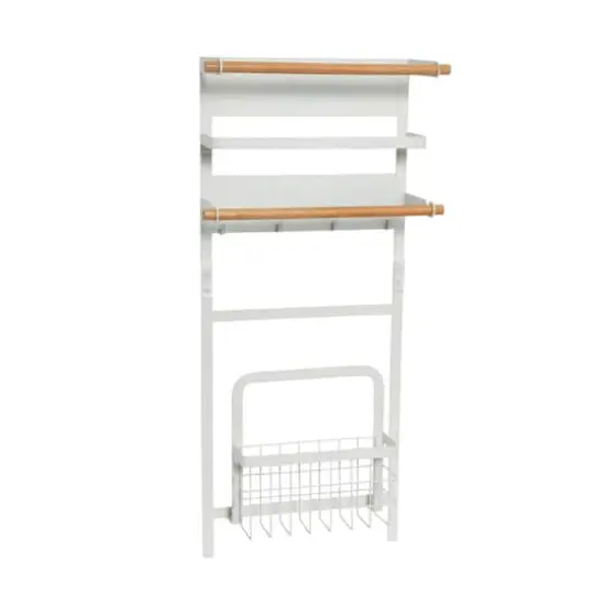 Household Essentials 26" Metal Magnetic Organizer Rack White {1}