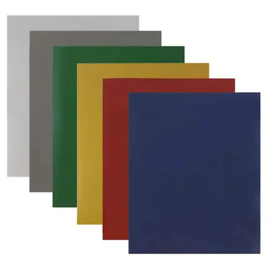 JAM Paper Laid Back Glossy Laminated Two Pocket Folders, 6ct. {1}