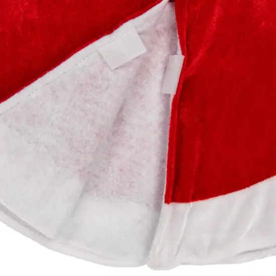 18" Red & White Velveteen Mini Tree Skirt {6}
