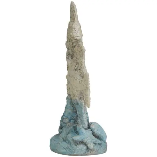 16" Light Blue Polystone Textured Ombre Fish Sculpture {3}