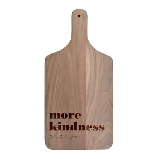 17" More Kindness Walnut Paddle Cutting Board {1}