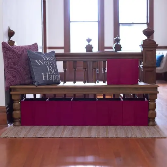 Household Essentials Storage Cubes with Vertical Handle, 6ct. Red {3}