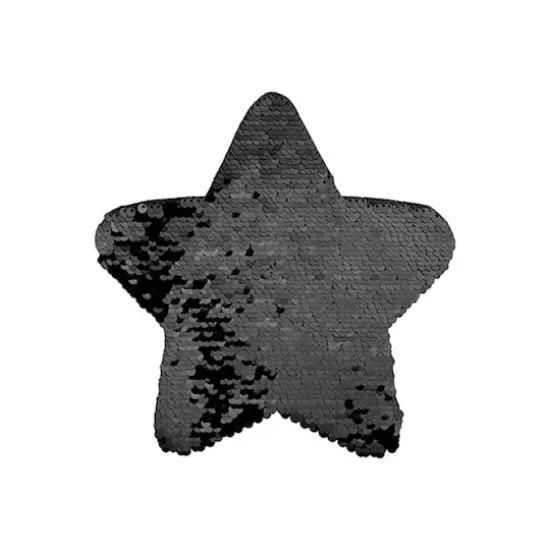 Craft Express 7" Black & White Star Sublimation Sequin Patches, 2ct. {3}