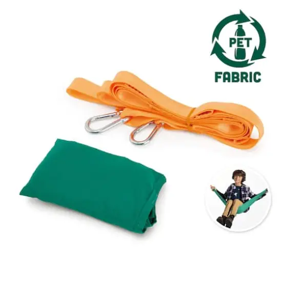 Hape Nature Fun Pocket Swing Green Kid's Portable Hammock {4}