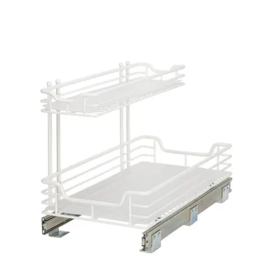 Household Essentials Glidez 2-Tier Cabinet Organizer White {7}