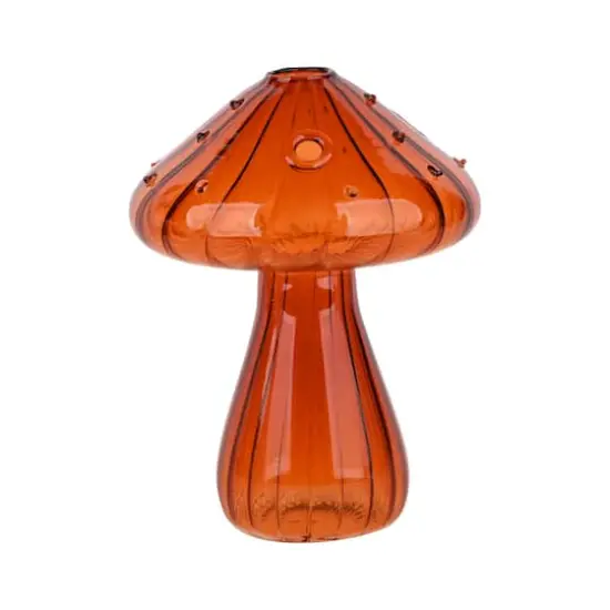 5" Orange Glass Mushroom Tabletop D&eacute;cor by Ashland&reg; {1}