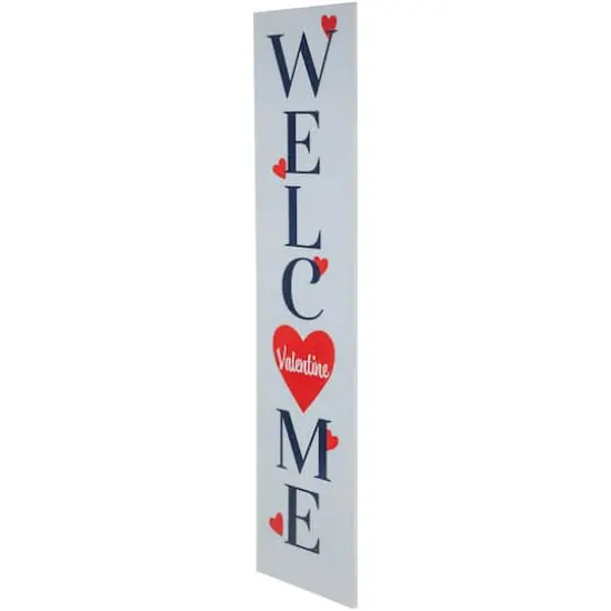 38" Valentine's Day Welcome Wooden Porch Board Sign {5}
