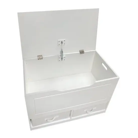 Badger Basket White Up & Down Toy & Storage Bench {6}