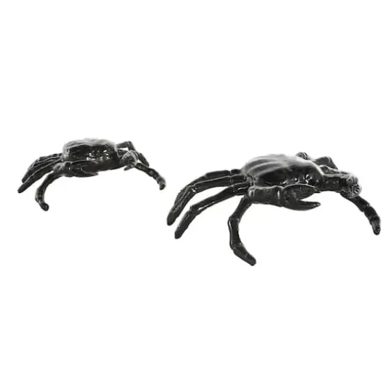 Black Aluminum Metal Crab Sculptures, 2ct. {4}