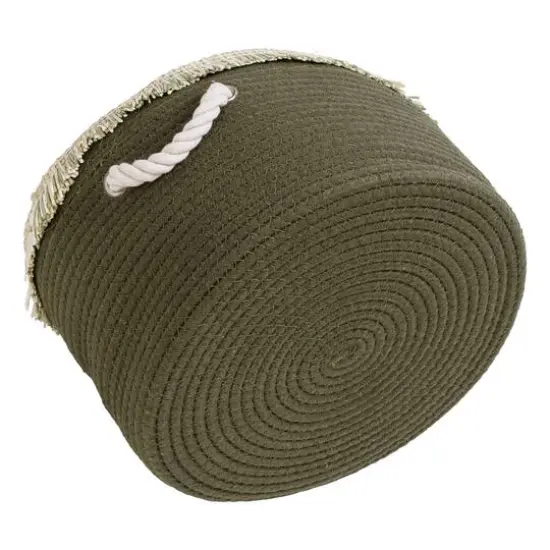 Honey Can Do Olive Nesting Cotton Rope Baskets with Fringe Set {6}