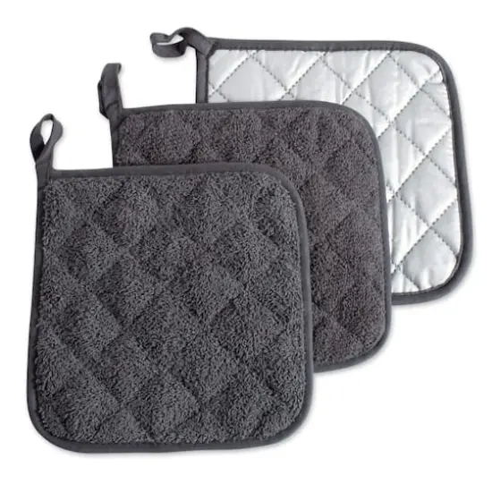 DII&reg; Terry Cloth Potholders, 3ct. Mineral {1}