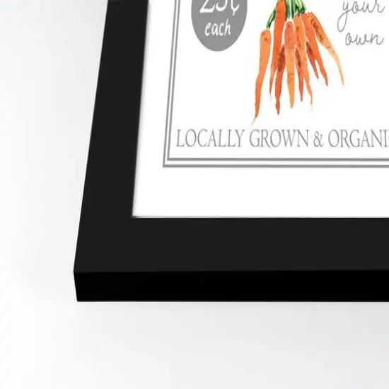 Carrot Patch Sign 5 16" x 20" Black Framed Print Under Plexiglass {3}