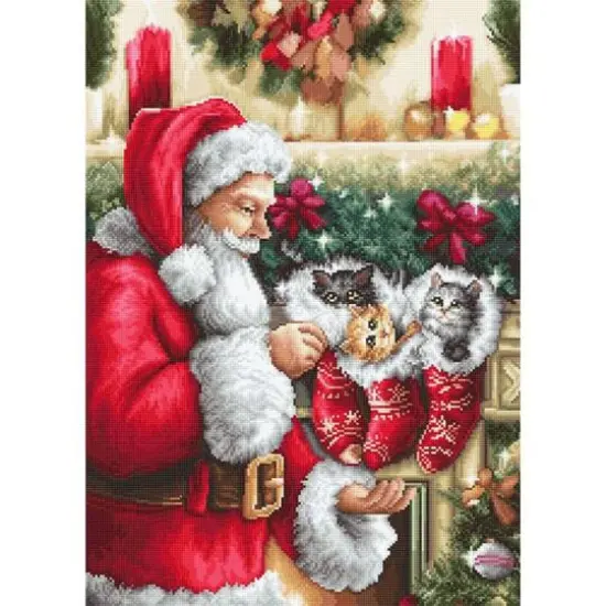 Luca-S Santa Claus Counted Cross Stitch Kit Counted Cross Stitch Kit {1}