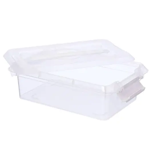 3.4qt. Storage Bin with Lid by Simply Tidy&reg; White {7}