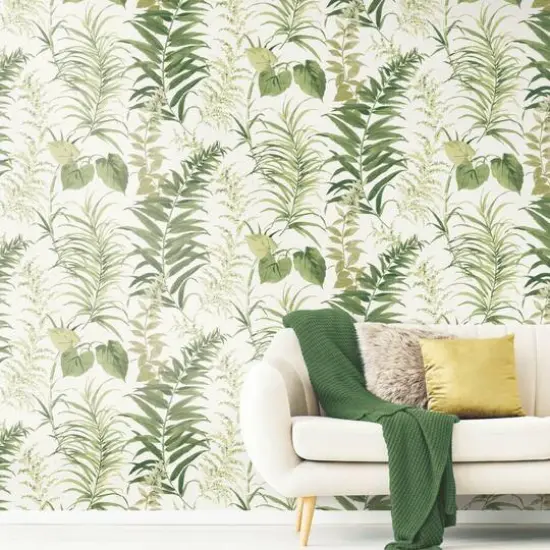 RoomMates Fern Forest Peel & Stick Wallpaper Mural Green {8}