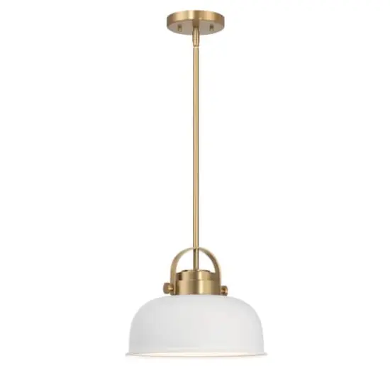 Hello Honey&reg; Arte White & Gold Industrial Metal 2-Tone Ceiling Light {3}