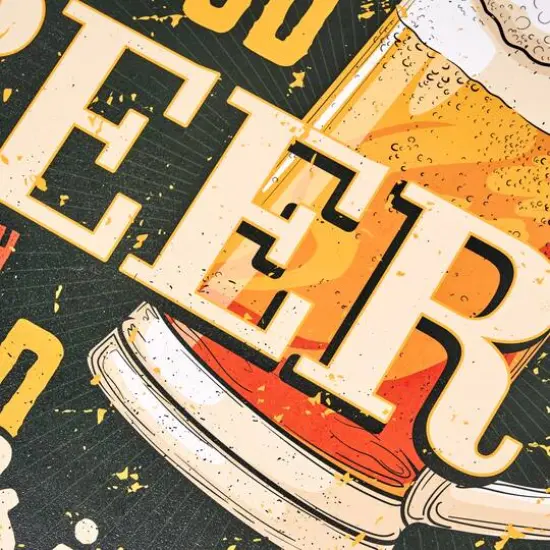 American Art Decor Good Beer, Good Friends Round MDF Wall Plaque - 20" x 20" x 0.35" {5}