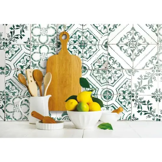 RoomMates Mediterranean Tile Peel & Stick Wallpaper Teal {4}