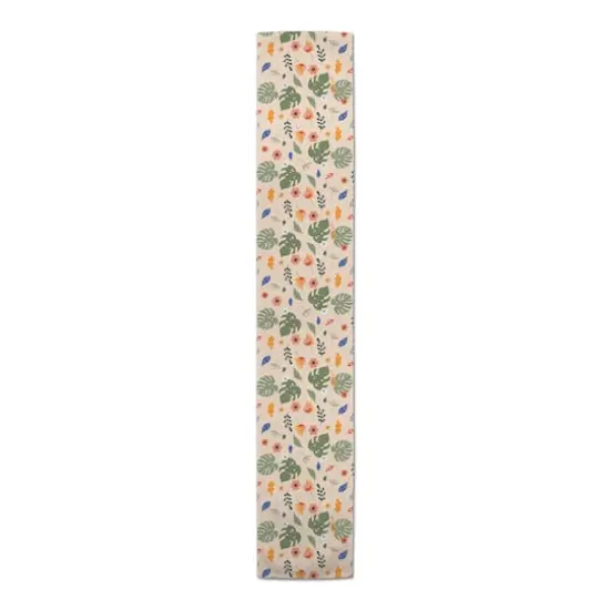 Floral Summer Palms 16" x 90" Cotton Twill Runner {4}