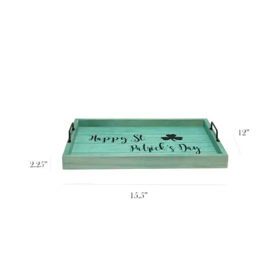 Elegant Designs&trade; 15.5" Happy St. Patrick's Day Serving Tray with Handles {3}